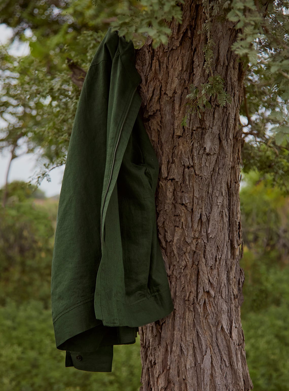 Jungle Linen Bomber