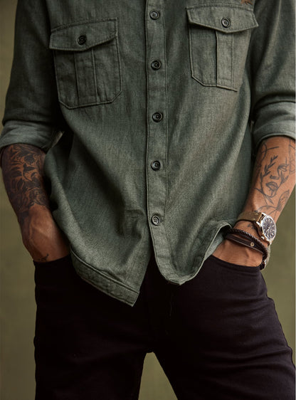 Faded Sage Overshirt