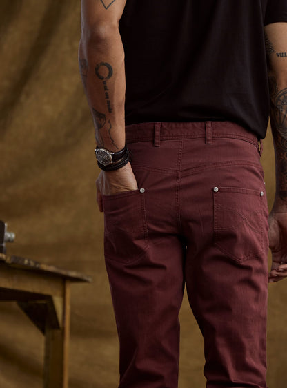 Burgundy Wine Jeans