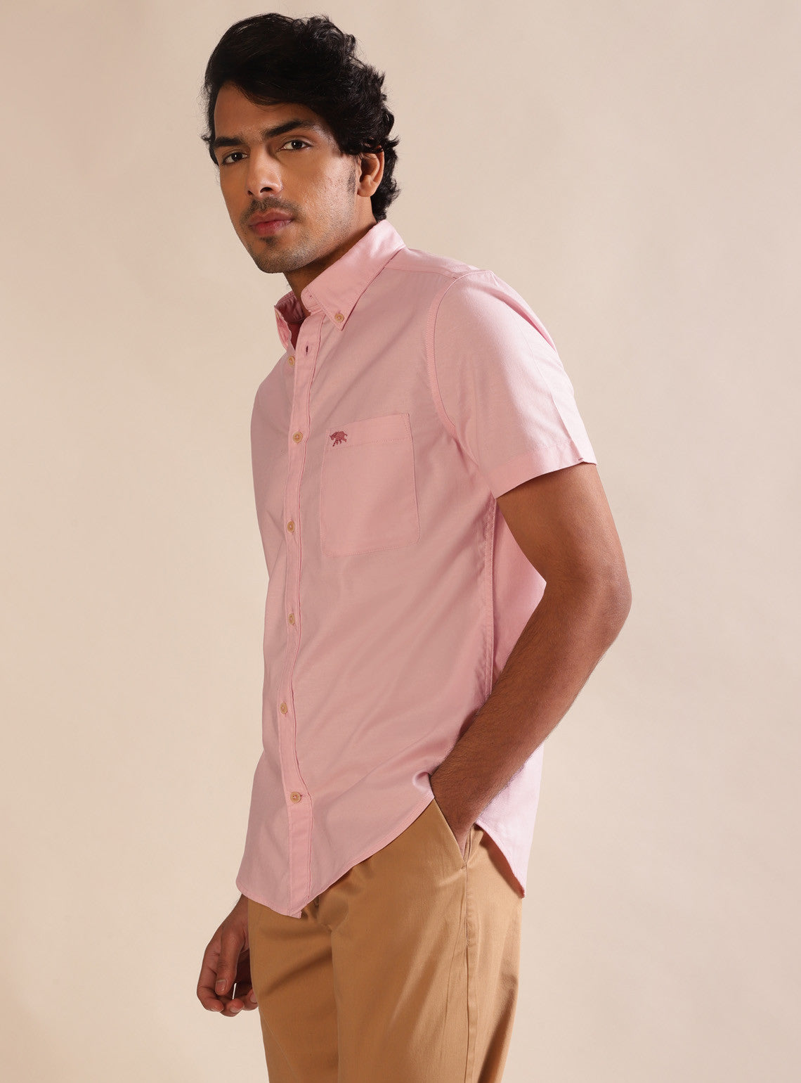 Coral Oxford Shirt