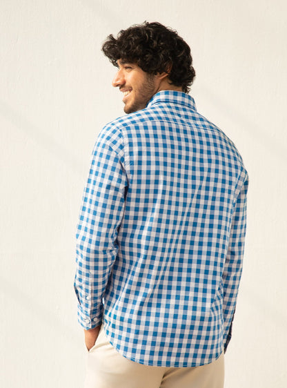 Azure Check Shirt