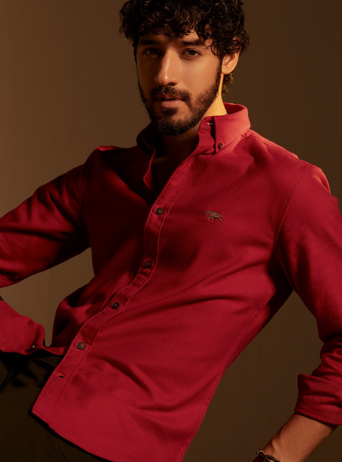 Vermillion Red Shirt