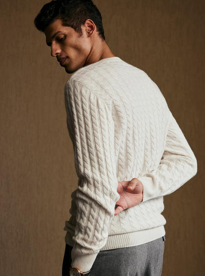 05. Ivory Cashmere Blend Pullover