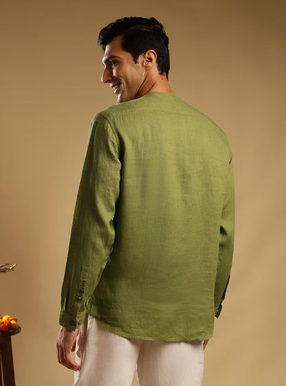 Moss Linen Popover