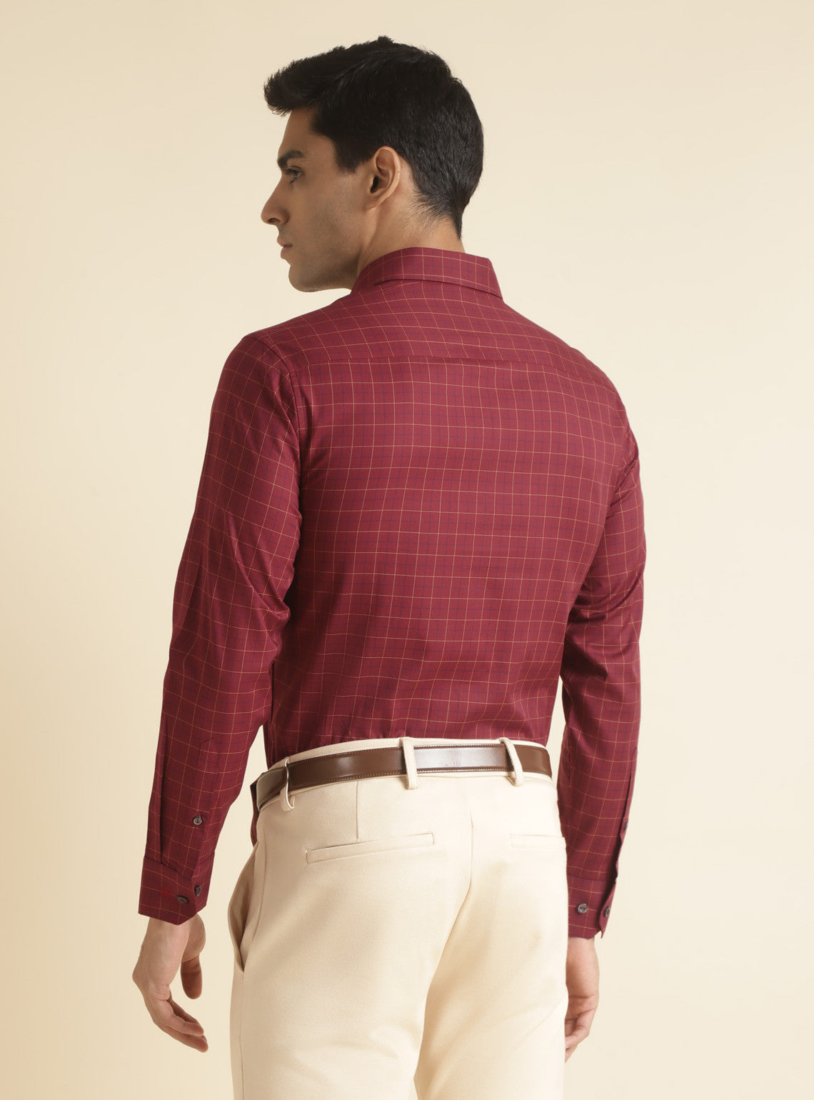 Red Wine Grid Shirt