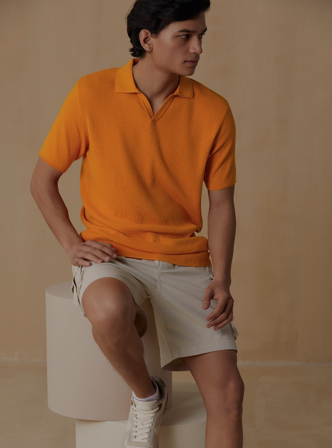 Tangerine Structured Polo