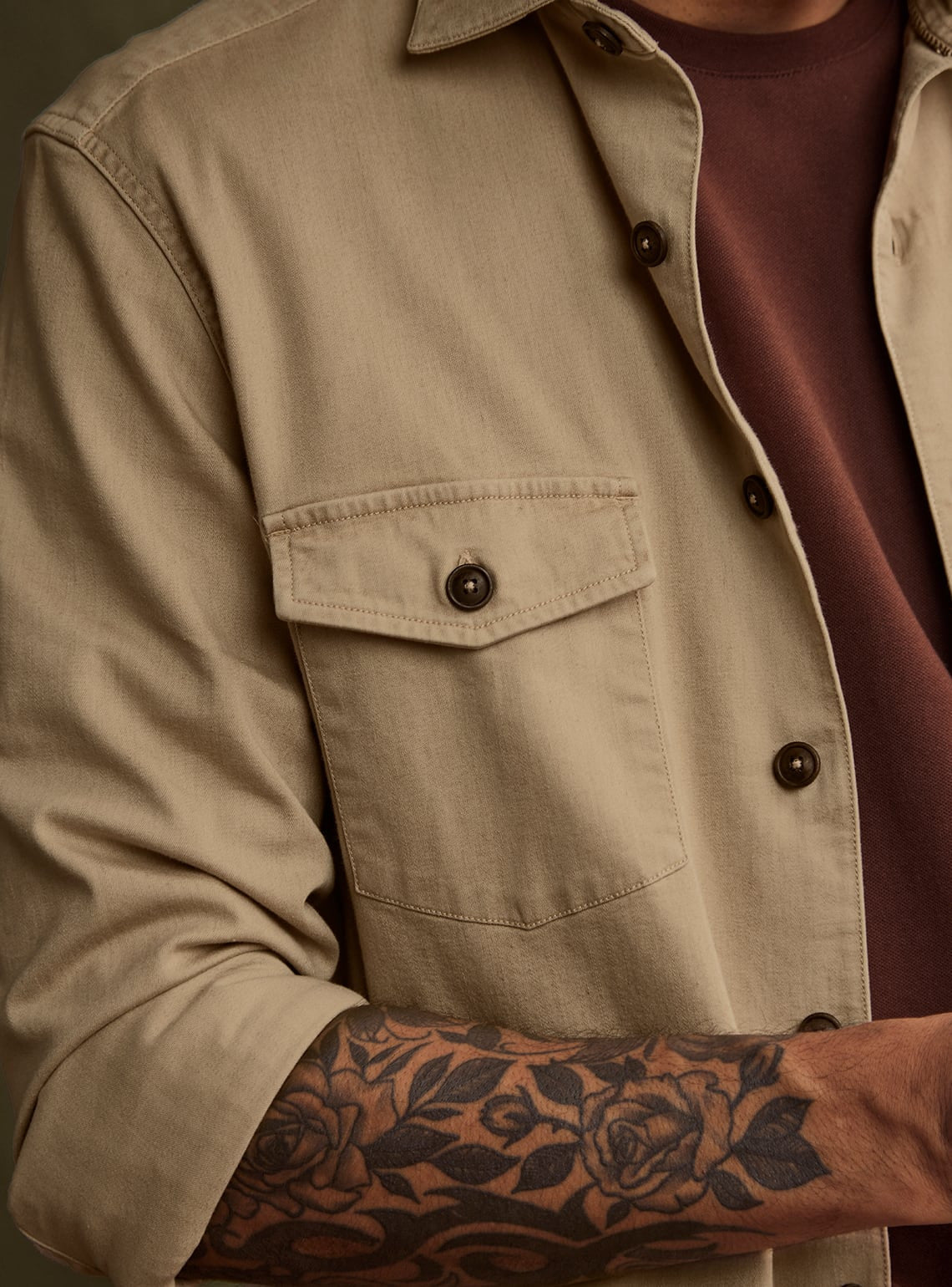 Sandy Beige Overshirt