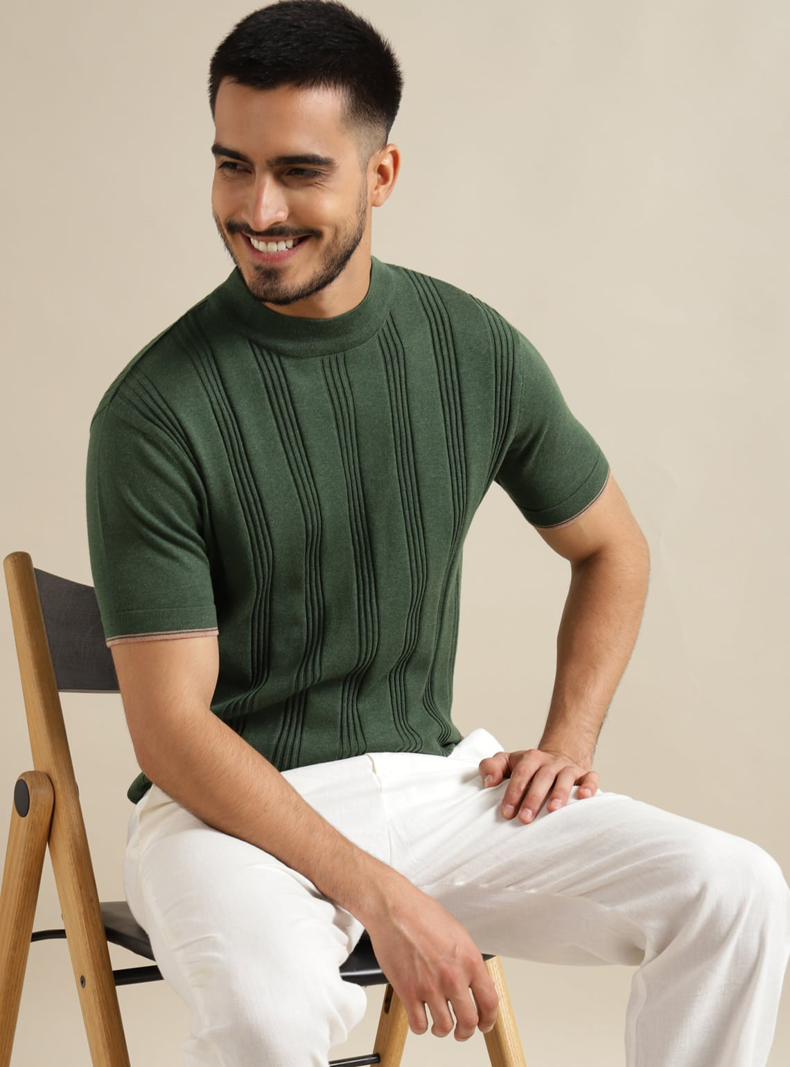 Dark Moss Mock Neck