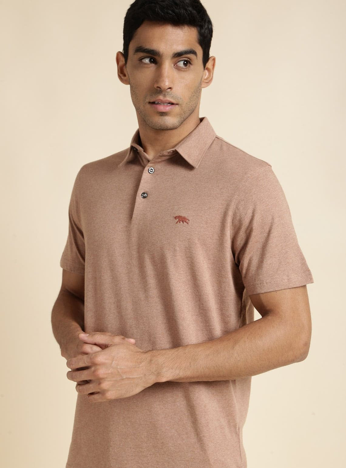 Tan Melange Polo