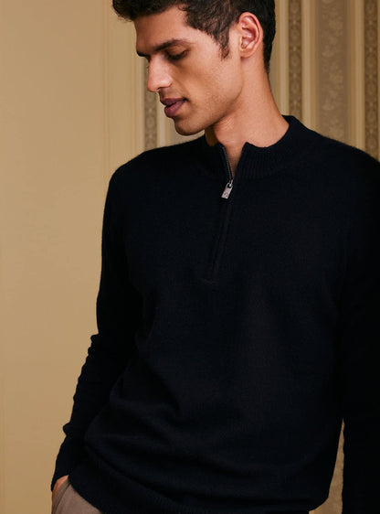 01. Noir Cashmere Blend Pullover