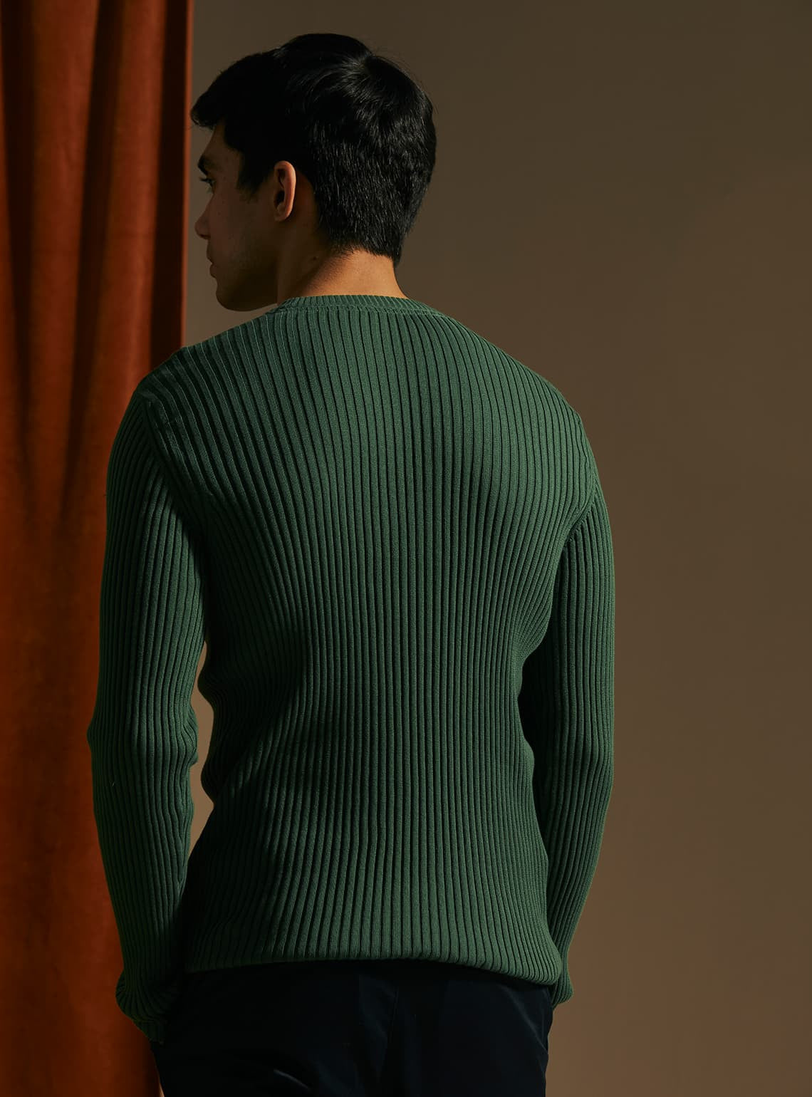 Basil Ribbed Pullover