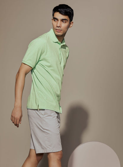 Light Emerald Melange Polo