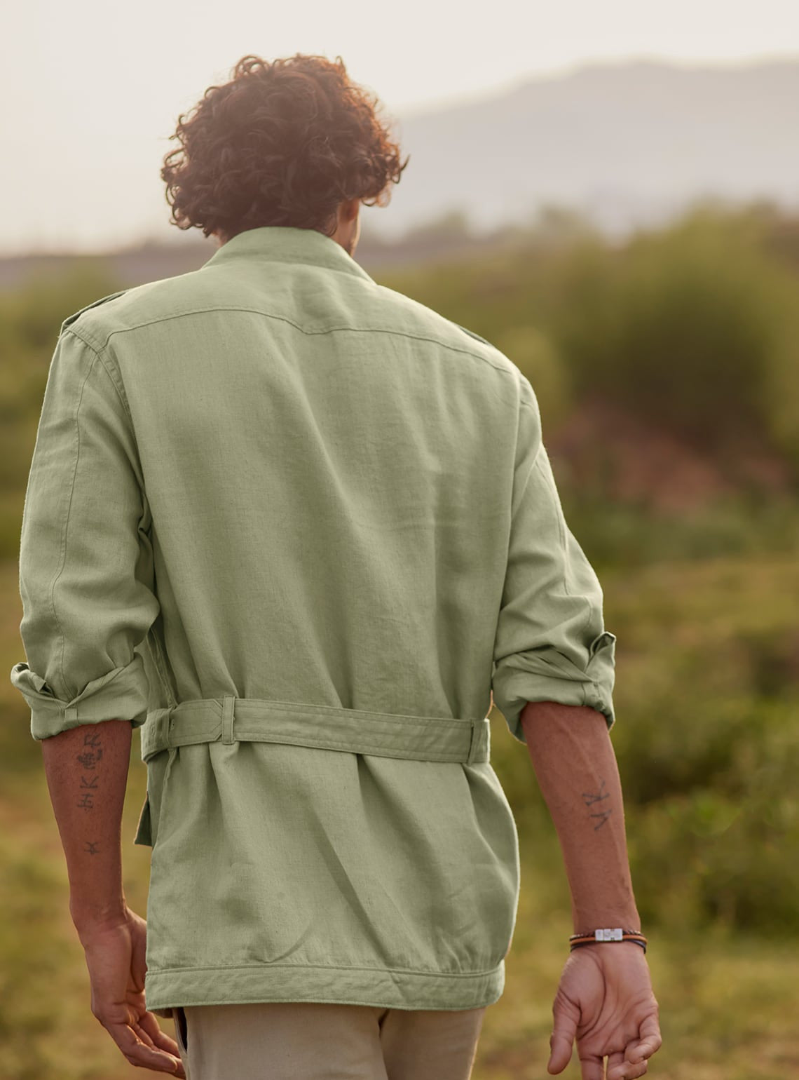 Sage Linen Overshirt