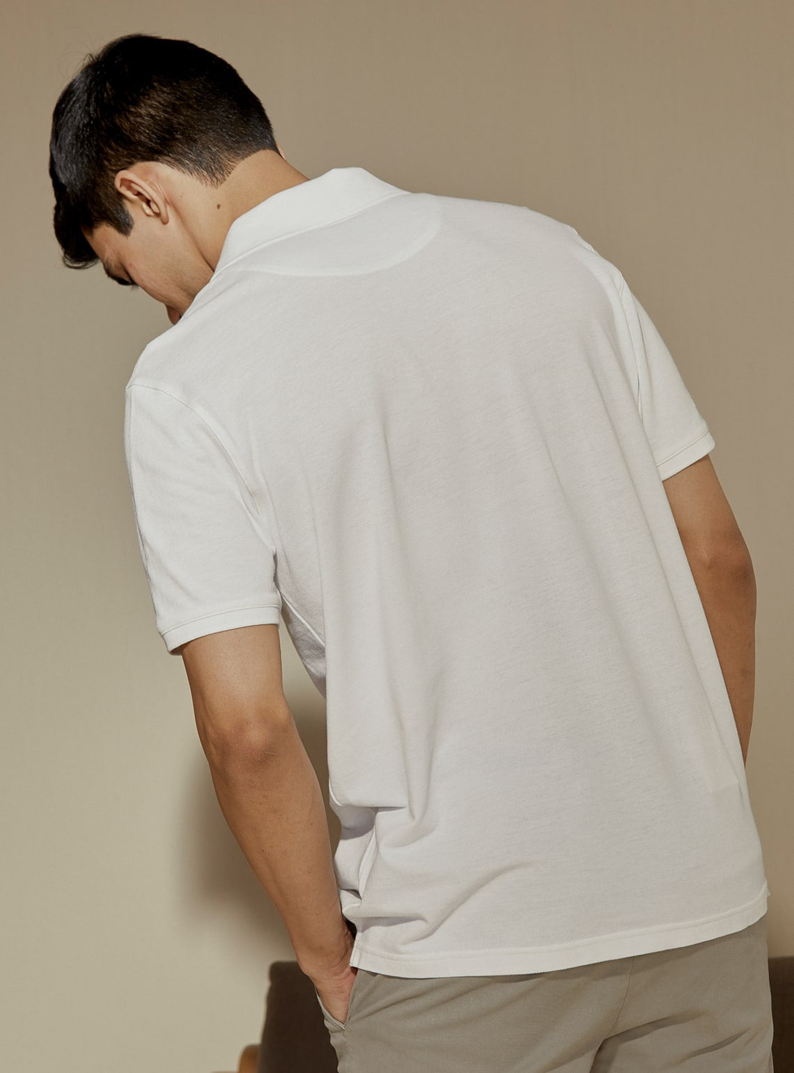 Pure White Pique Polo