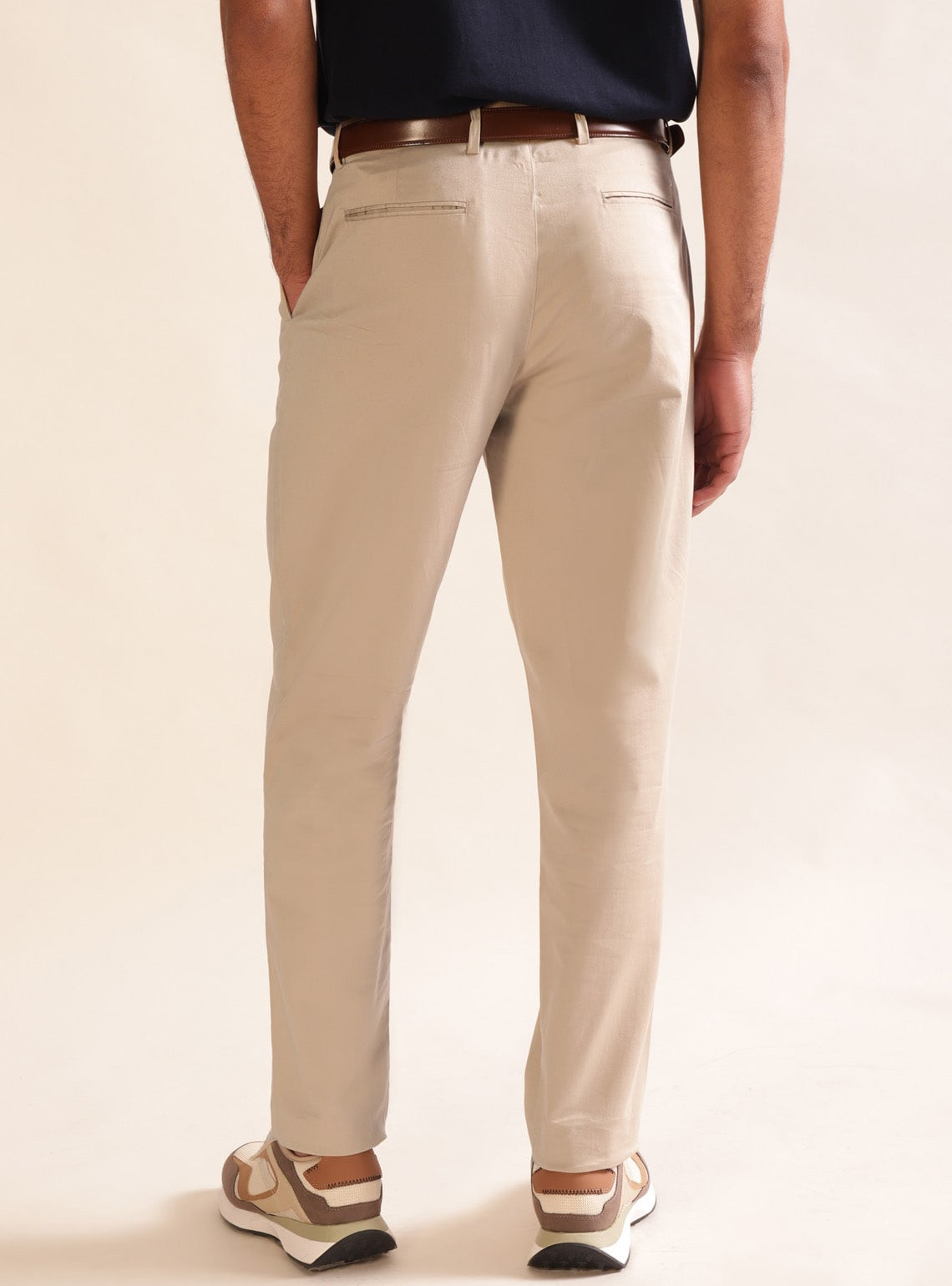 Beige Satin Chino