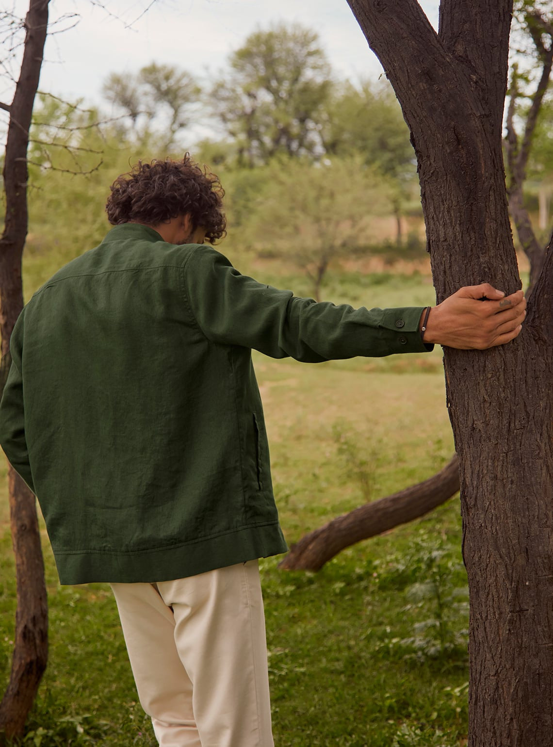 Jungle Linen Bomber